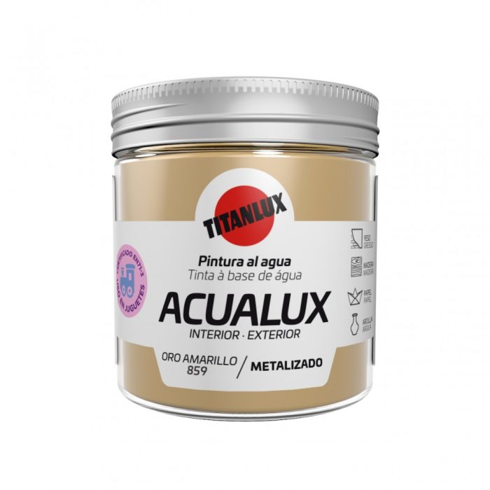 ACUALUX METALIZADO ORO AMARILLO 75 ML